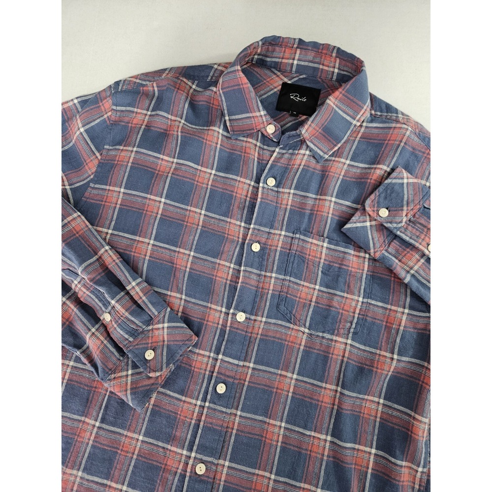 Rails Men's Wyatt Red‎ Blue Flannel Long Sleeve Button Up Shirt Medium